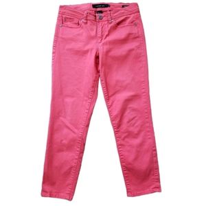 Calvin Klein Pink coral skinny crop pants low rise 6